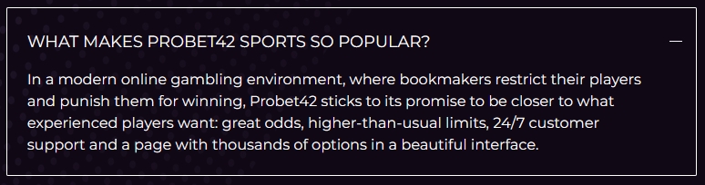 Wetten Sie ohne Limit mit Probet42